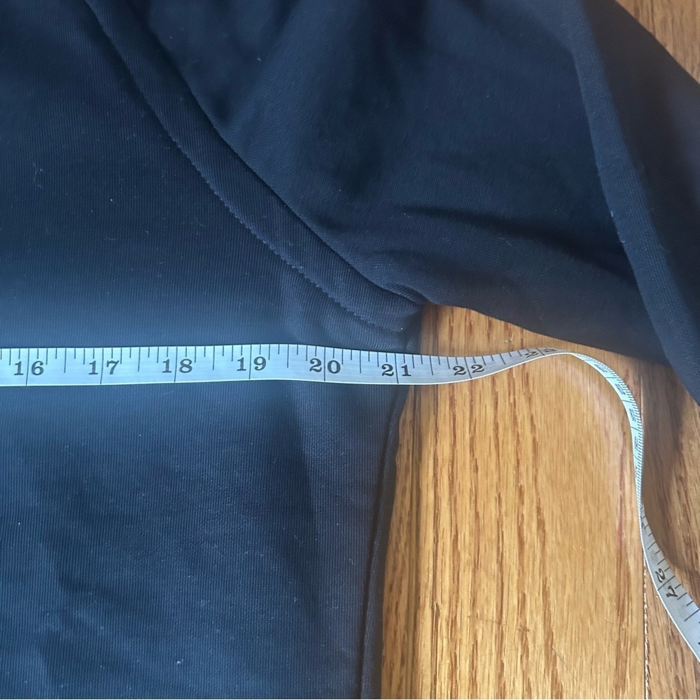 NWT Advance by Verve Black Sweatshirt Funnel Neck M Sporty Activewear Ribbed - Picture 14 of 15